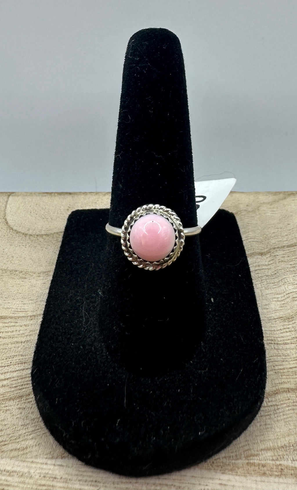 Navajo Handmade Pink Conch Ring Size 6.5