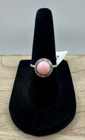 Navajo Handmade Pink Conch Ring Size 6.5
