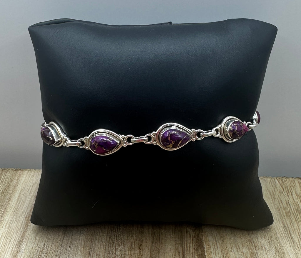 Purple Mohave Turquoise Bracelet 7-8in