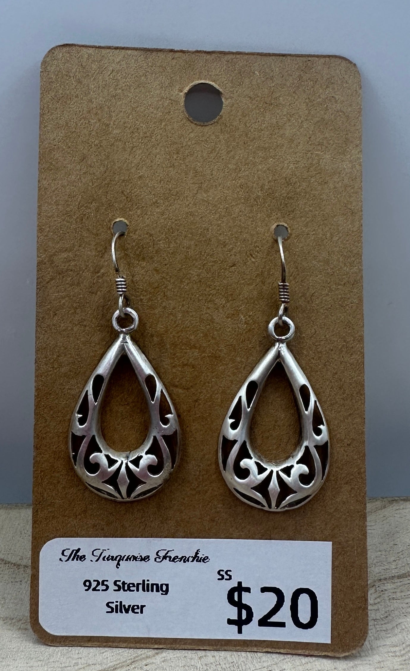 Silver Tear Drop Dangles