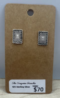 Silver Rectangle Studs