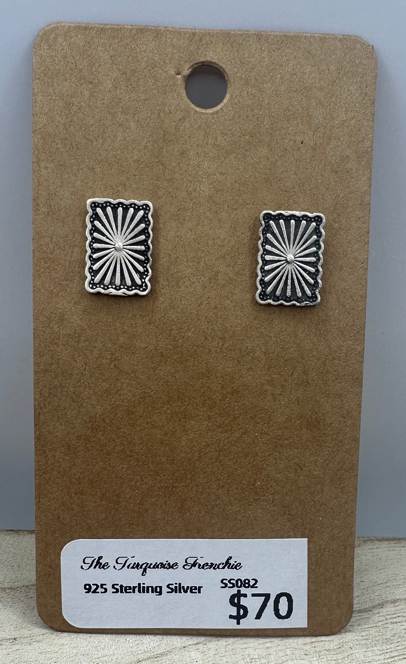 Silver Rectangle Studs