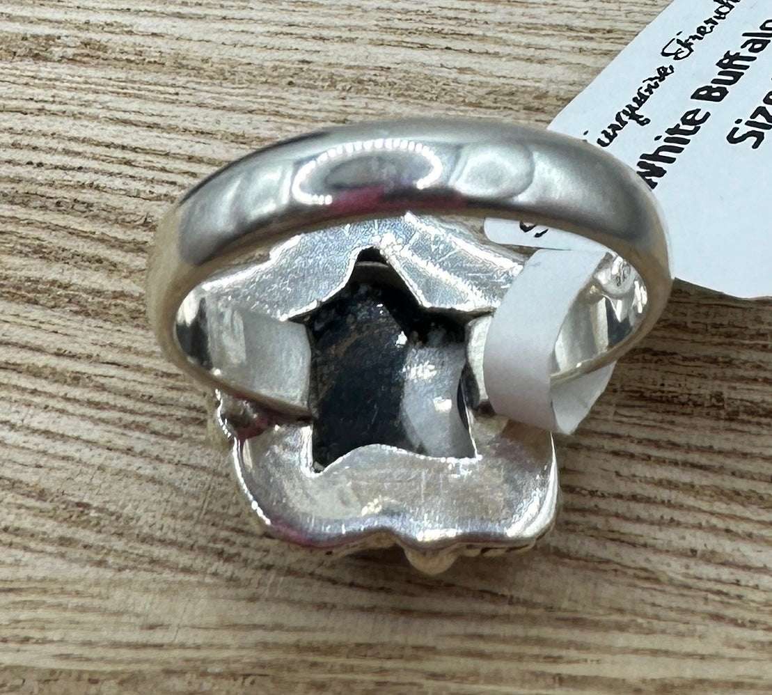White Buffalo Star Ring Size 7