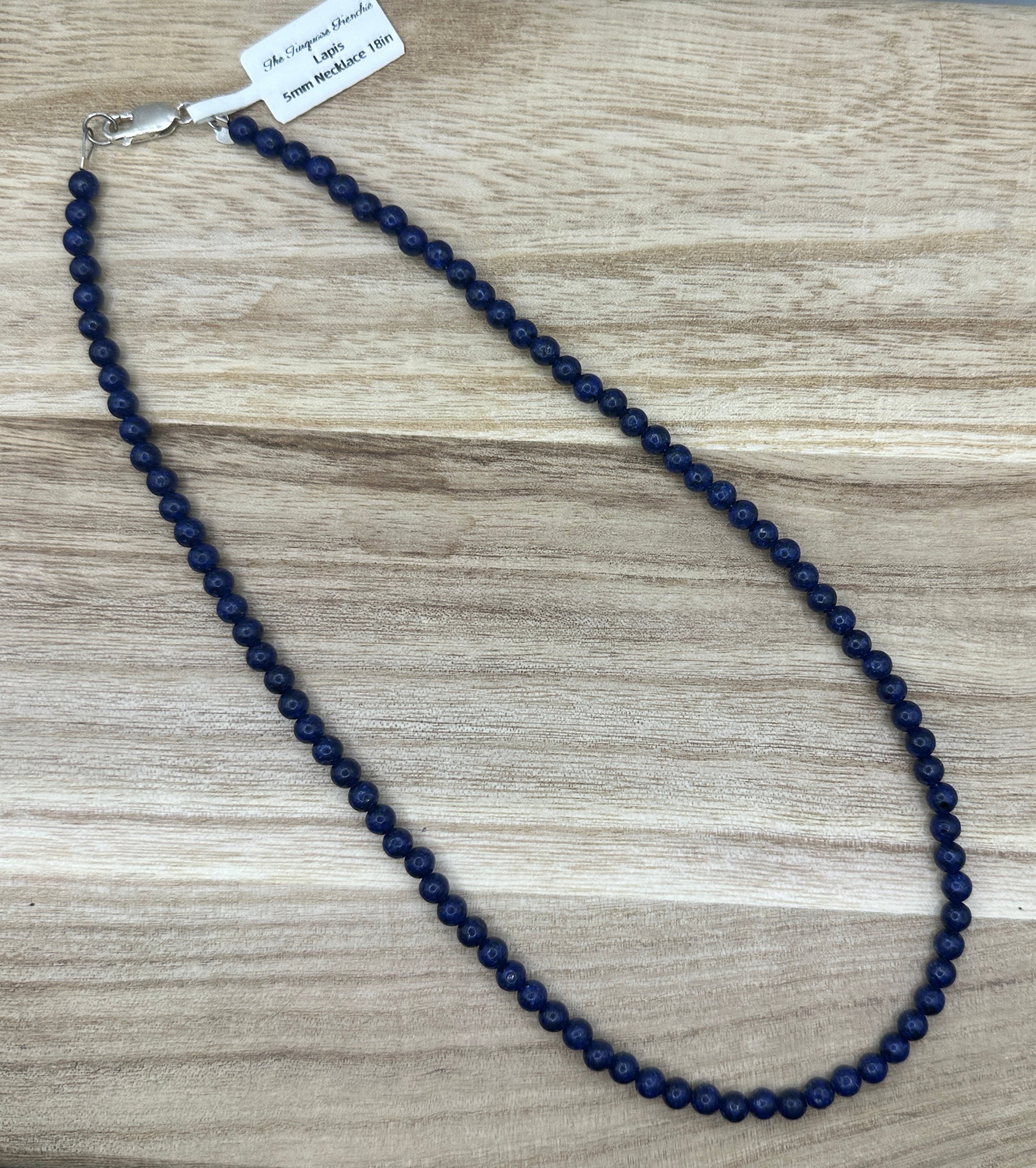 5mm Lapis Lazuli Necklace18in