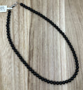 6mm Black Onyx Necklace 18in