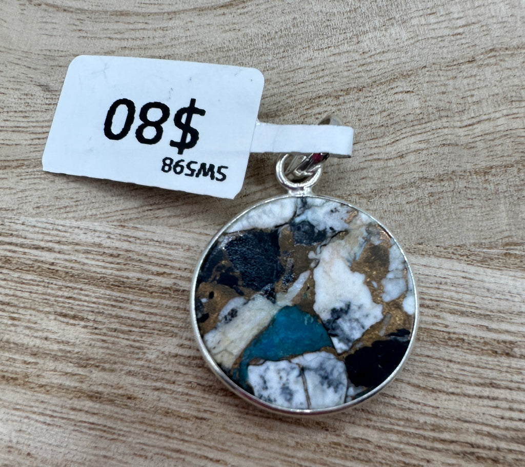 White Buffalo Circle Pendant