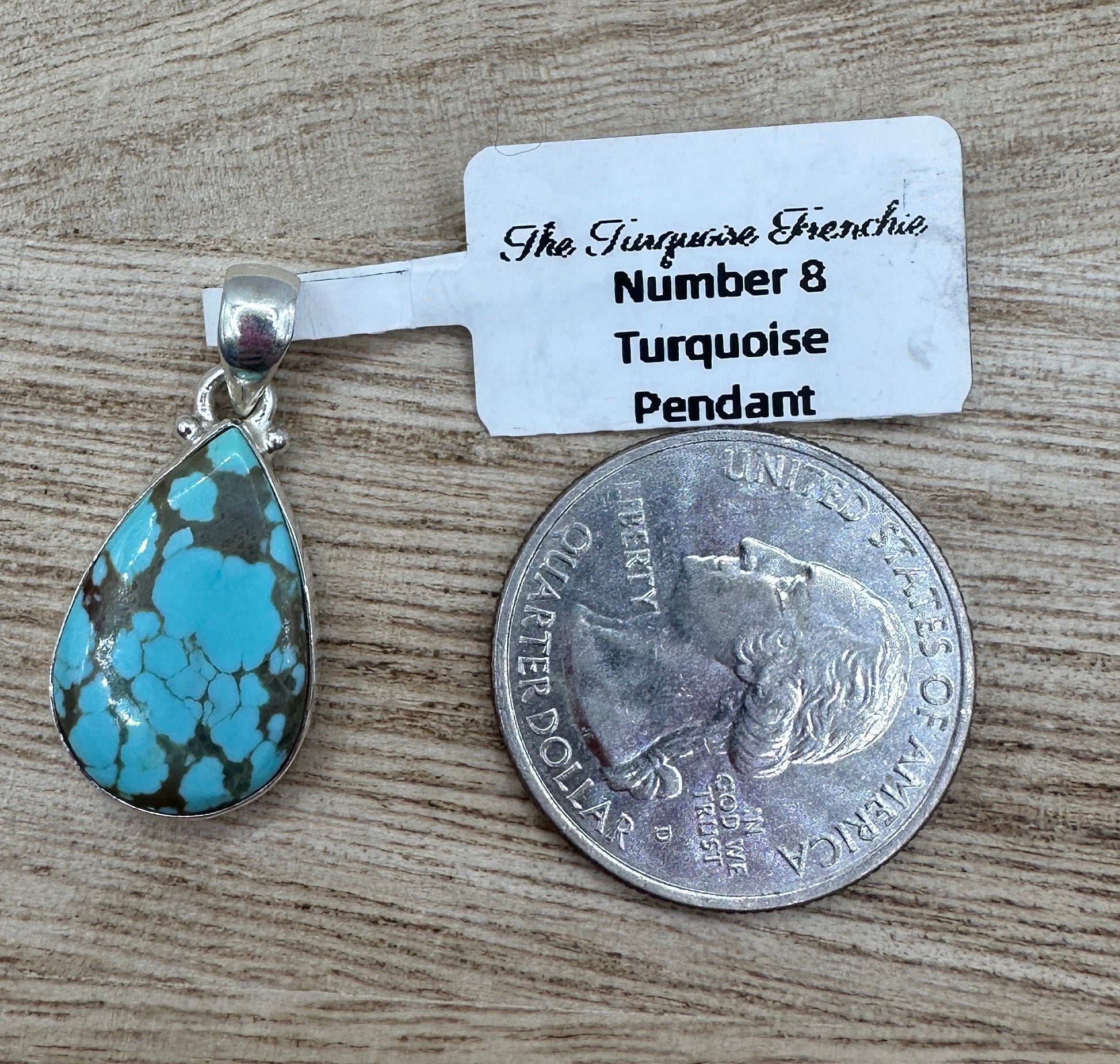 Number 8 Turquoise Pendant