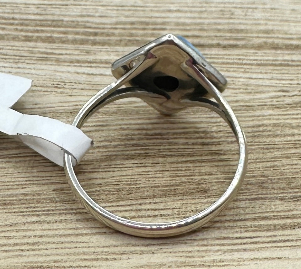 Golden Hills Turquoise Shadow Box Ring Size 7