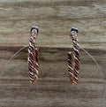 Navajo Handmade Copper Hoops