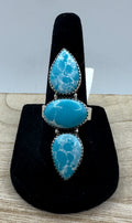 White Water Turquoise Adjustable Ring