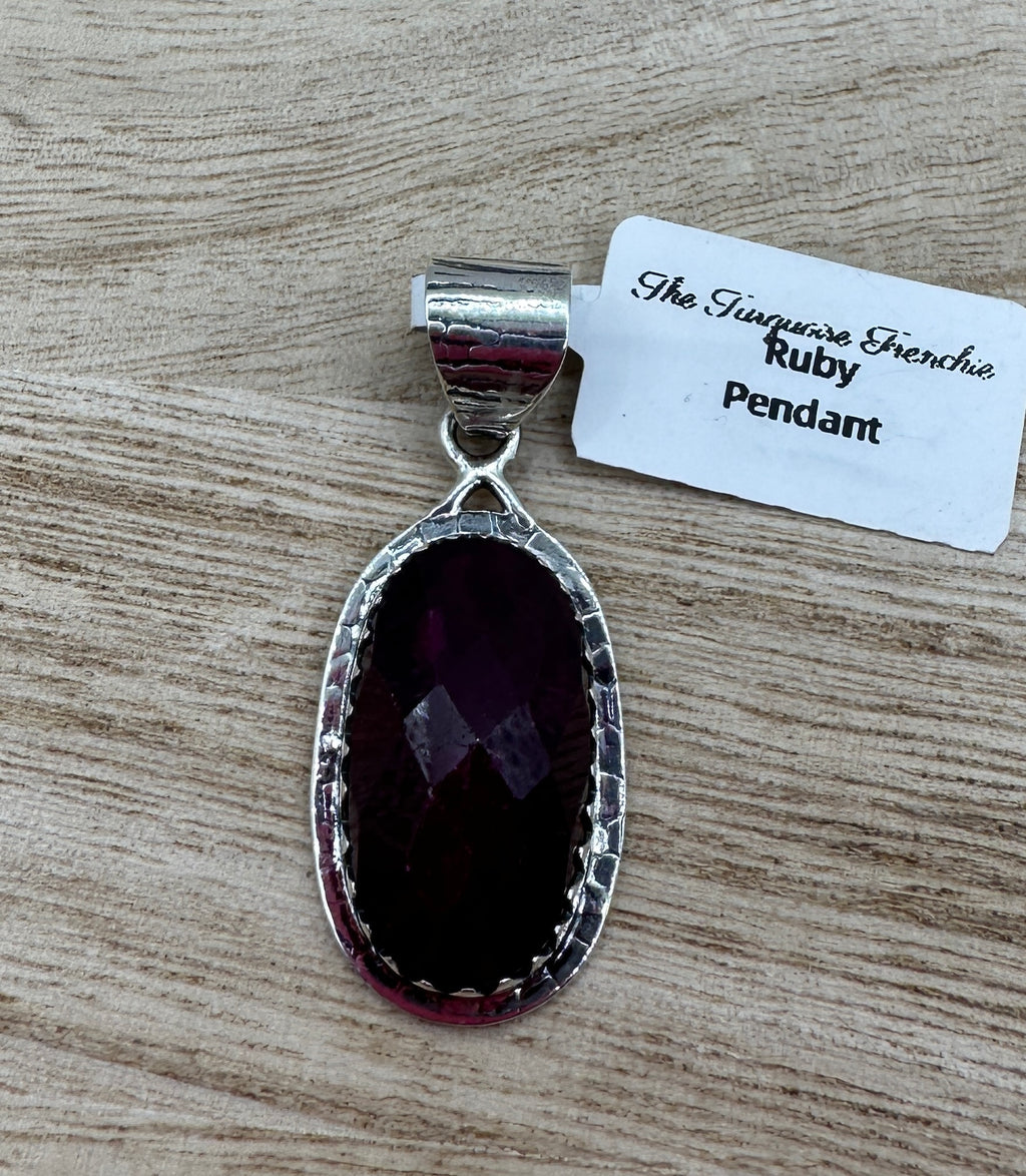 Ruby Oval Pendant