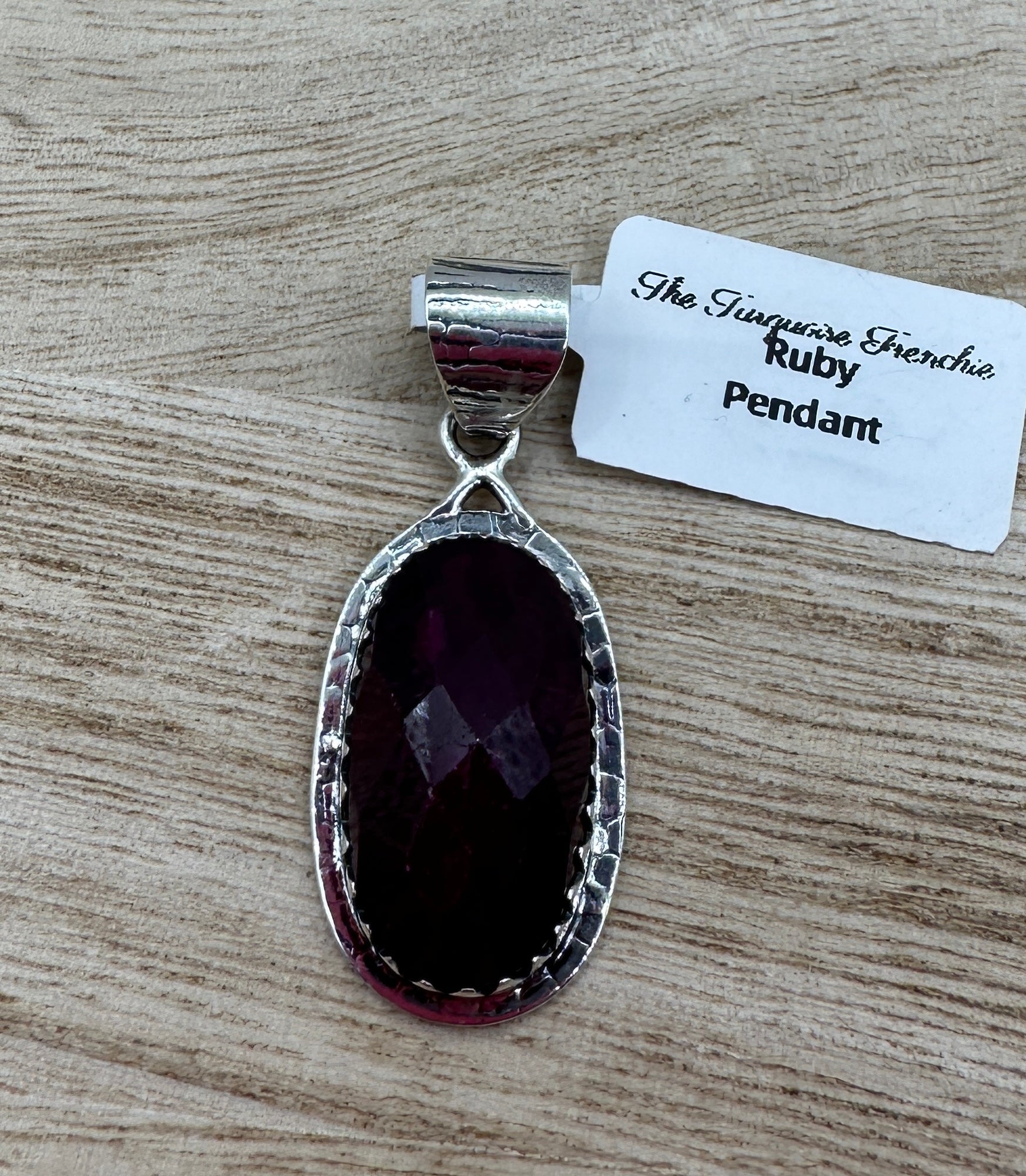 Ruby Oval Pendant