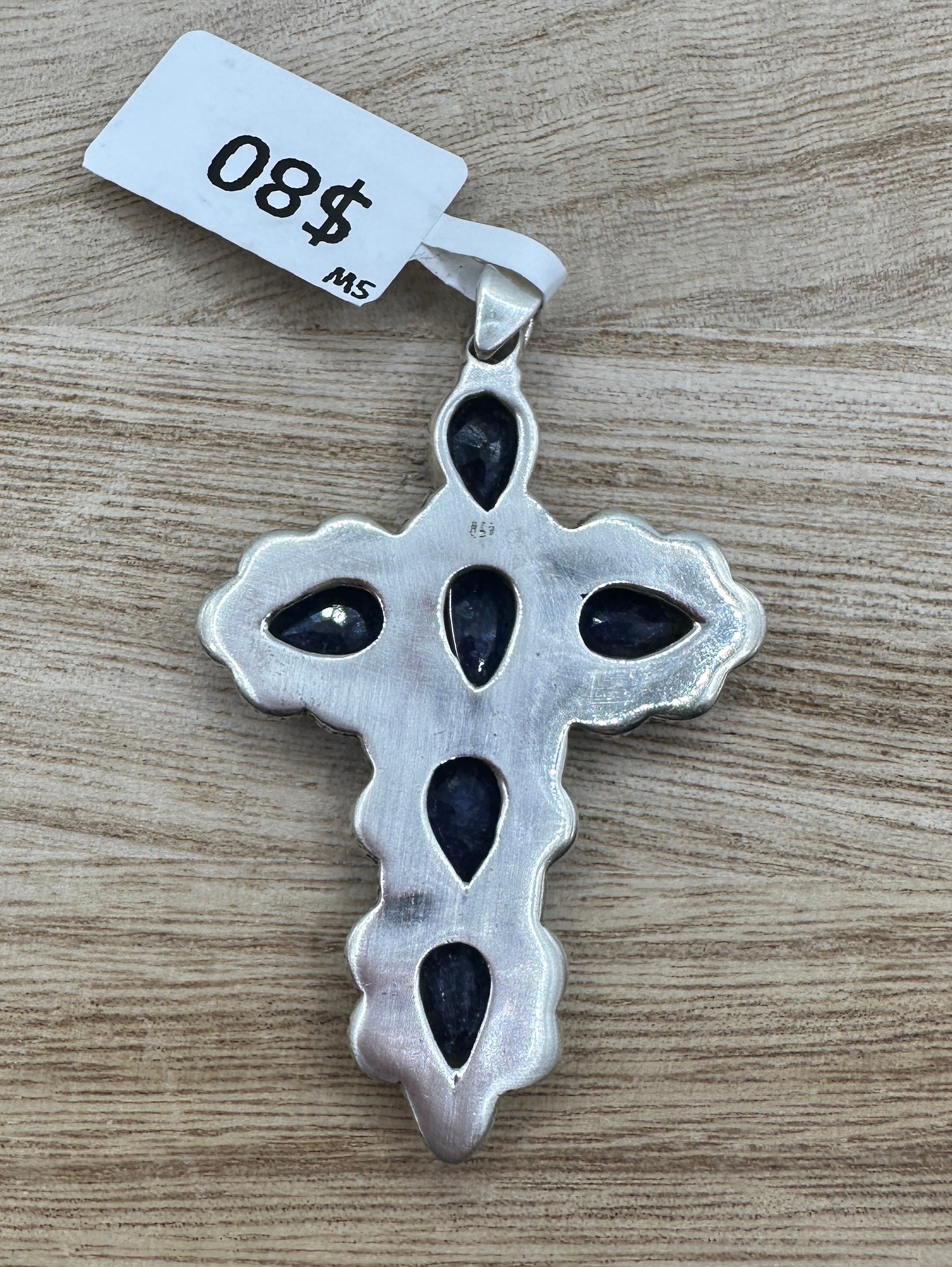 Sapphire Cross Pendant