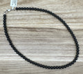 6mm Black Onyx Necklace 20in