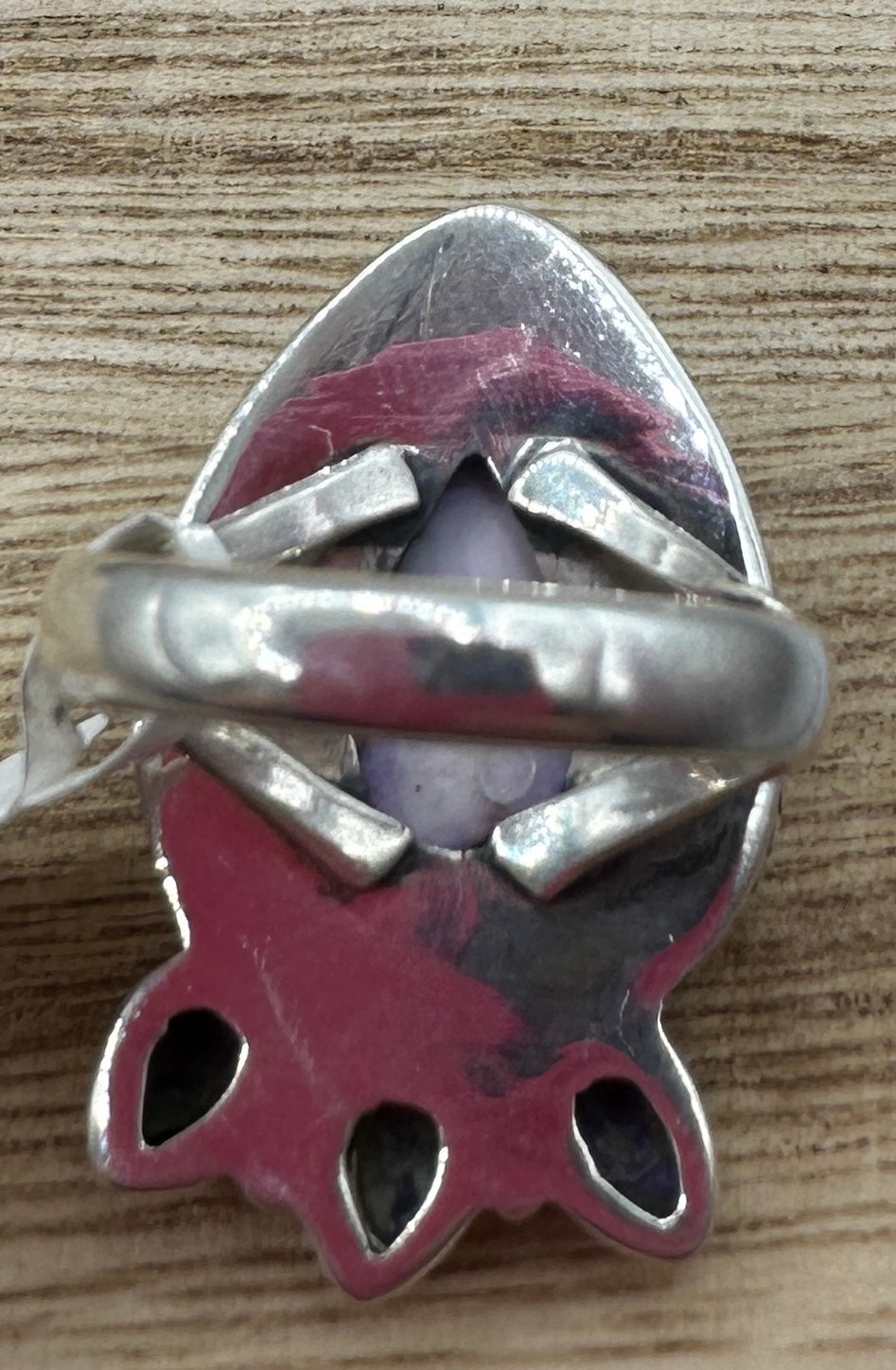 Purple Dahlia Turquoise Ring Size 6.5