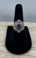 Labradorite Poison Ring Size 5.5