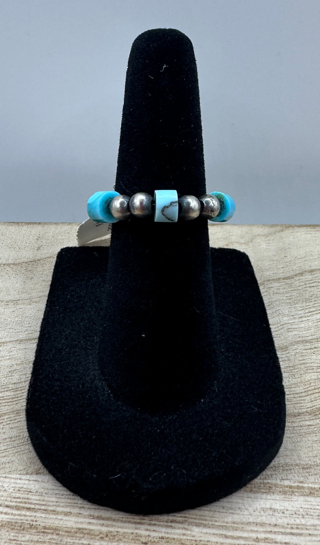 Golden Hills Turquoise Desert Pearl Stretch Ring