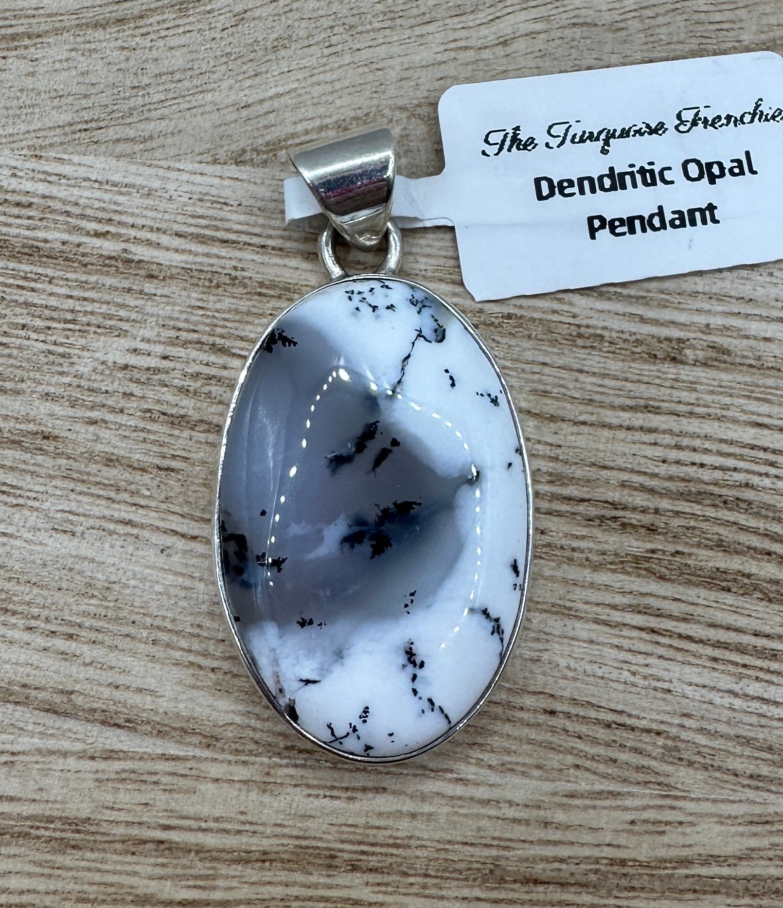 Dendritic Opal Oval Pendant