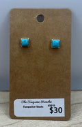 Square Turquoise Studs