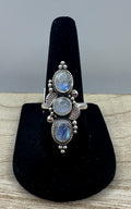 Rainbow Moonstone Ring Size 7.5