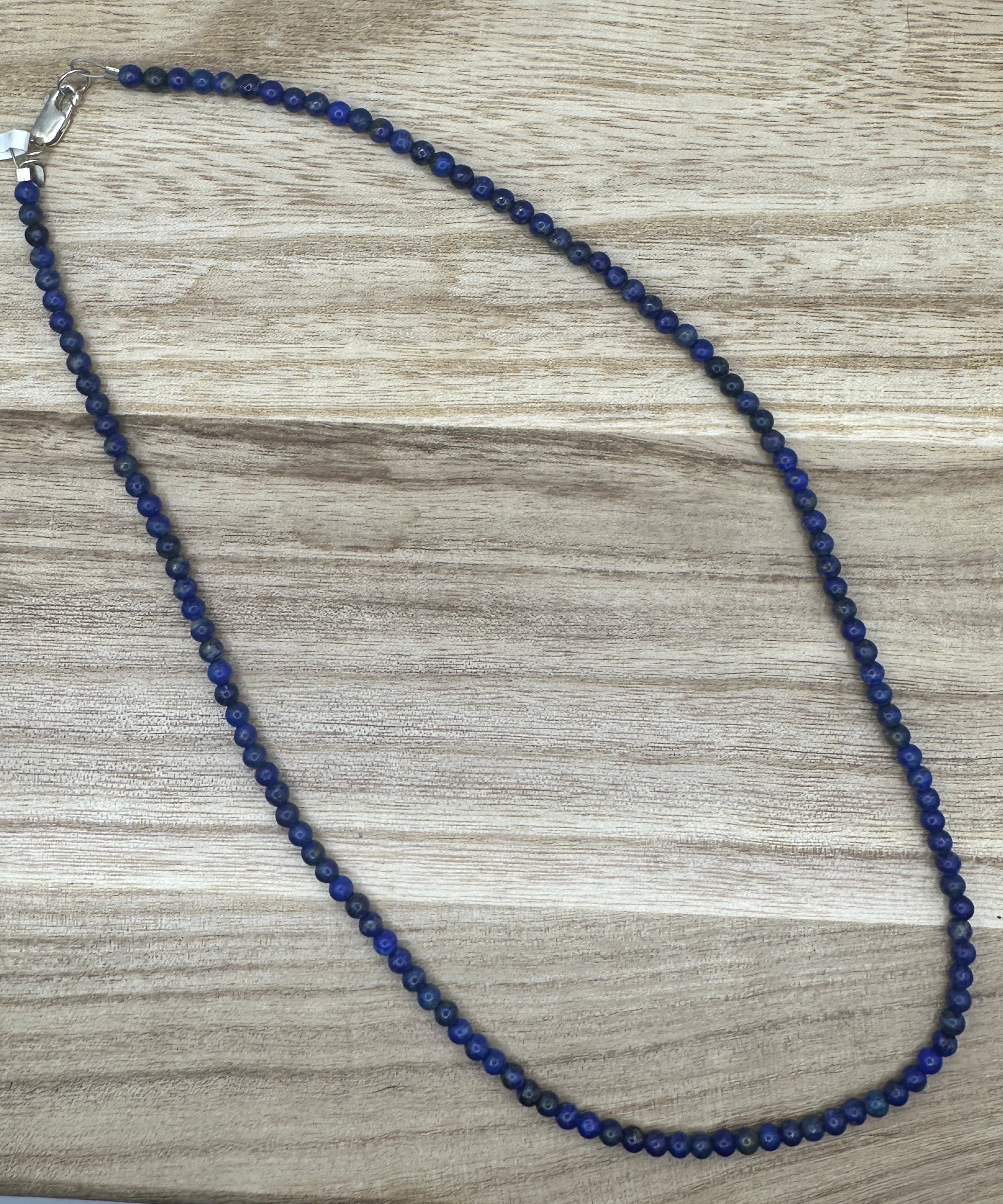 3.5mm Lapis Lazuli Necklace 20in