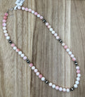 Pink Conch and Desert Pearls Necklace 18-20in