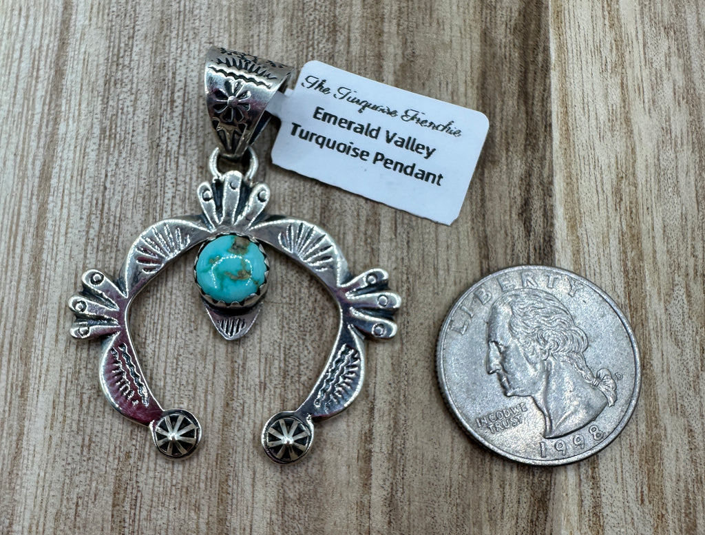 Emerald Valley Turquoise Naja Pendant