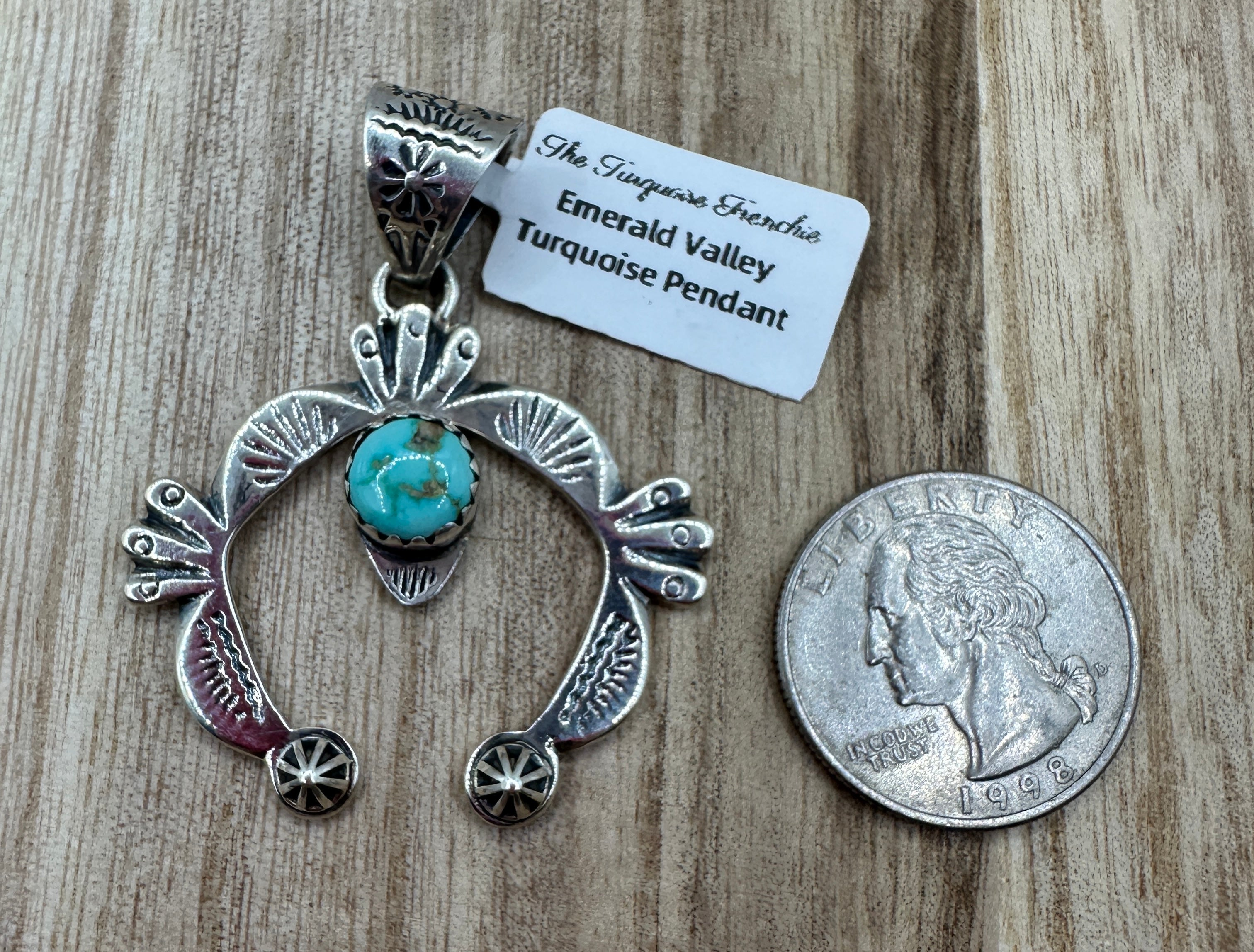 Emerald Valley Turquoise Naja Pendant