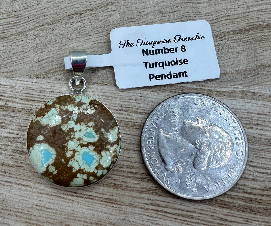 Number 8 Turquoise Pendant