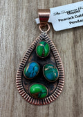 Peacock Dahlia Turquoise and Copper Turquoise