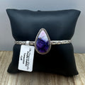 Purple Dahlia Turquoise Cuff