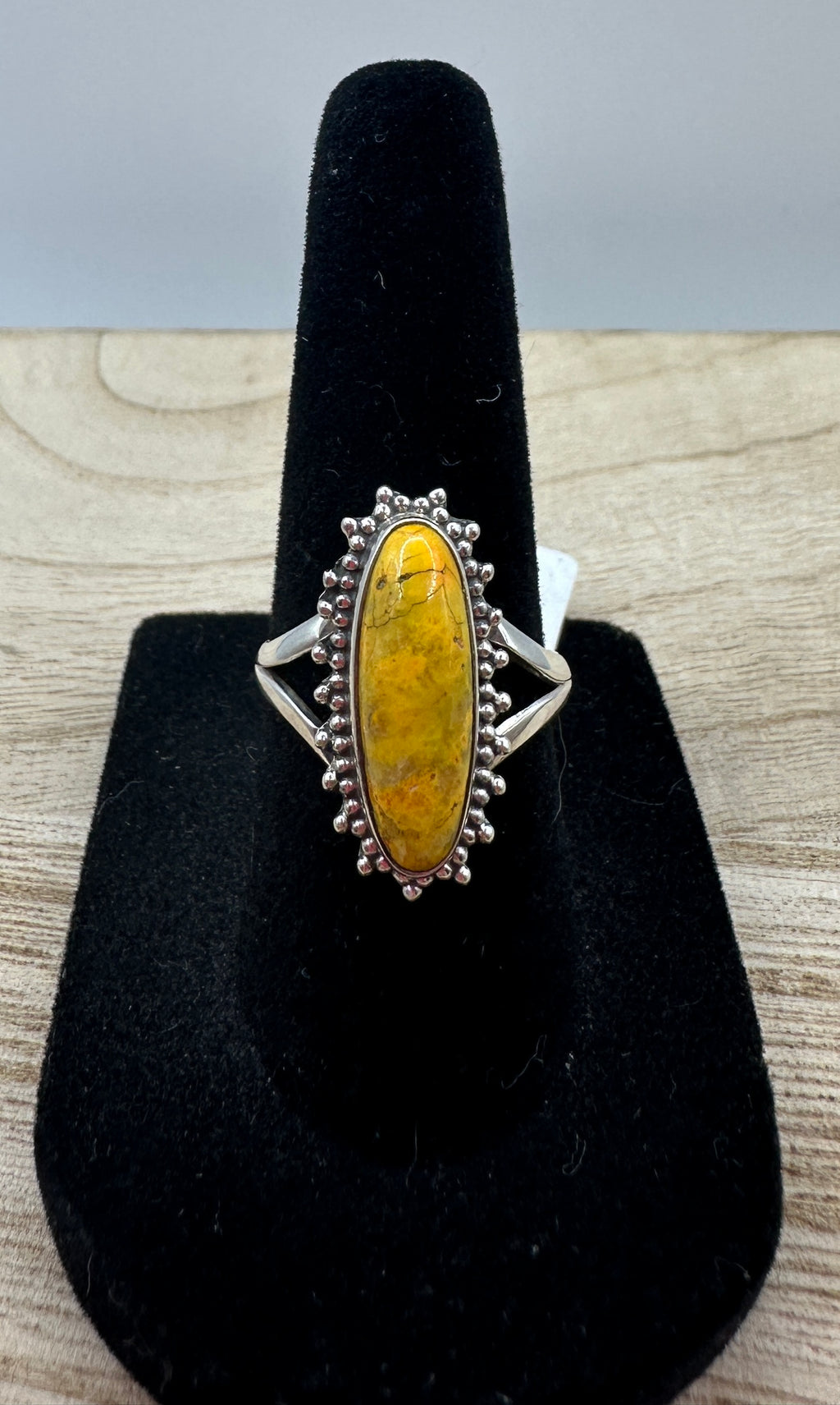 Bumblebee Jasper Ring Size 6.5