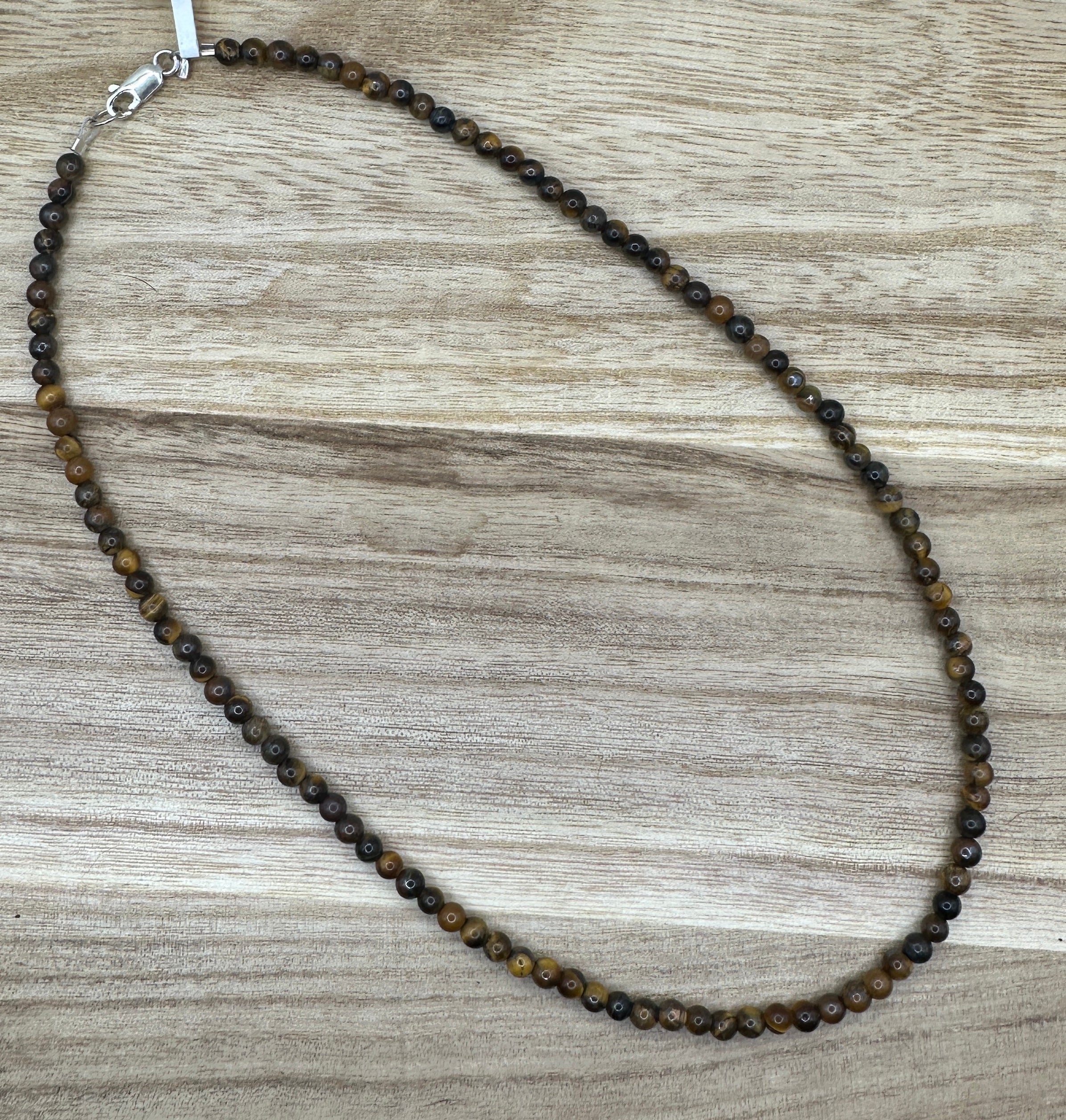 4mm Tigers Eye Necklace 18in