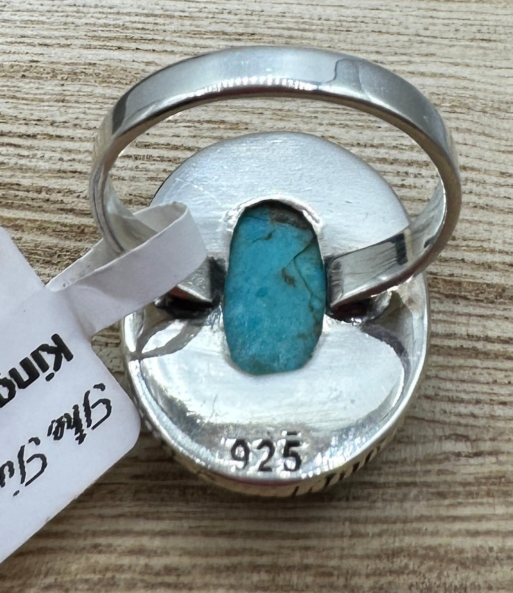 Kingman Turquoise Ring Size 7.25