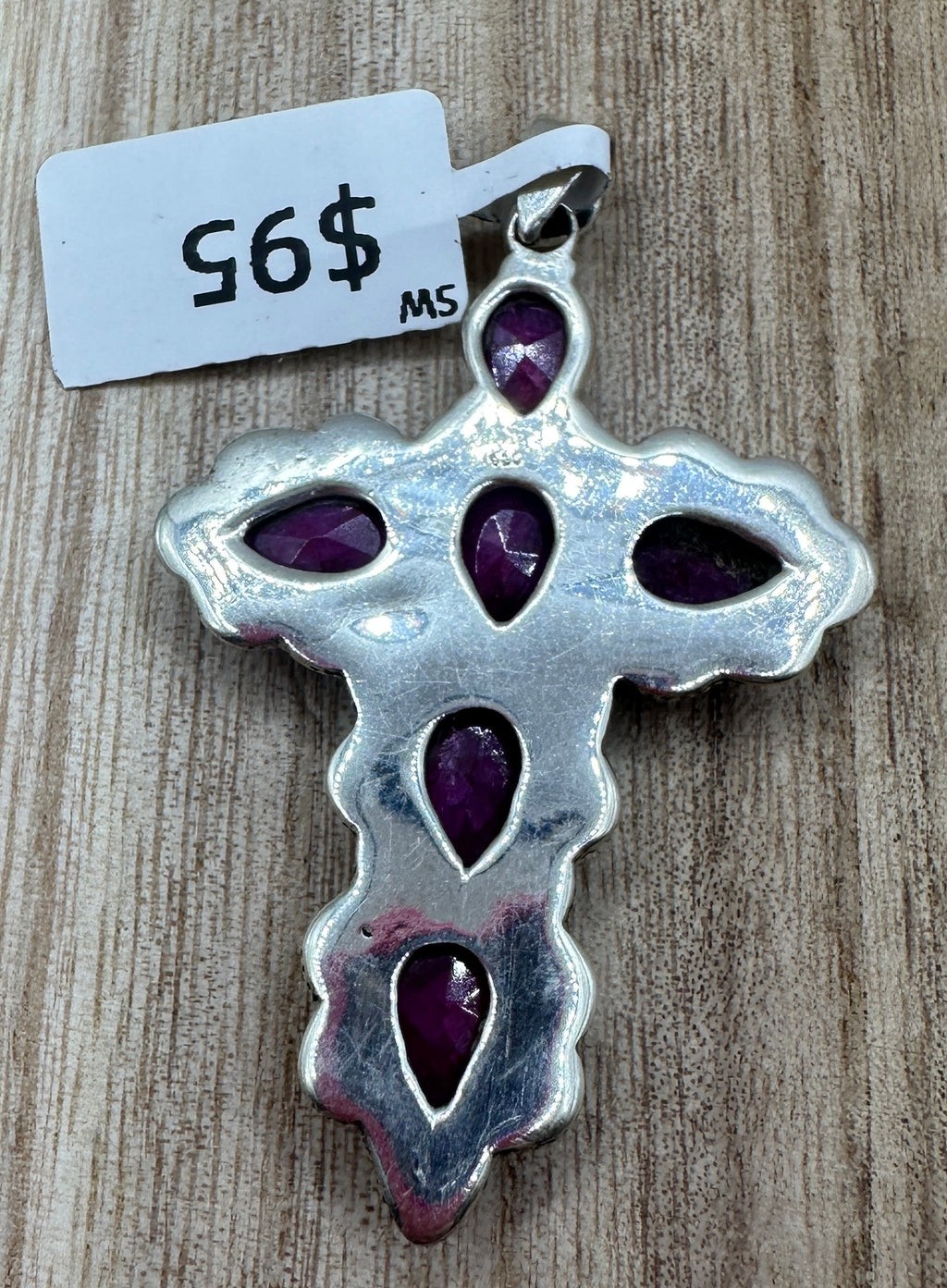 Ruby Cross Pendant