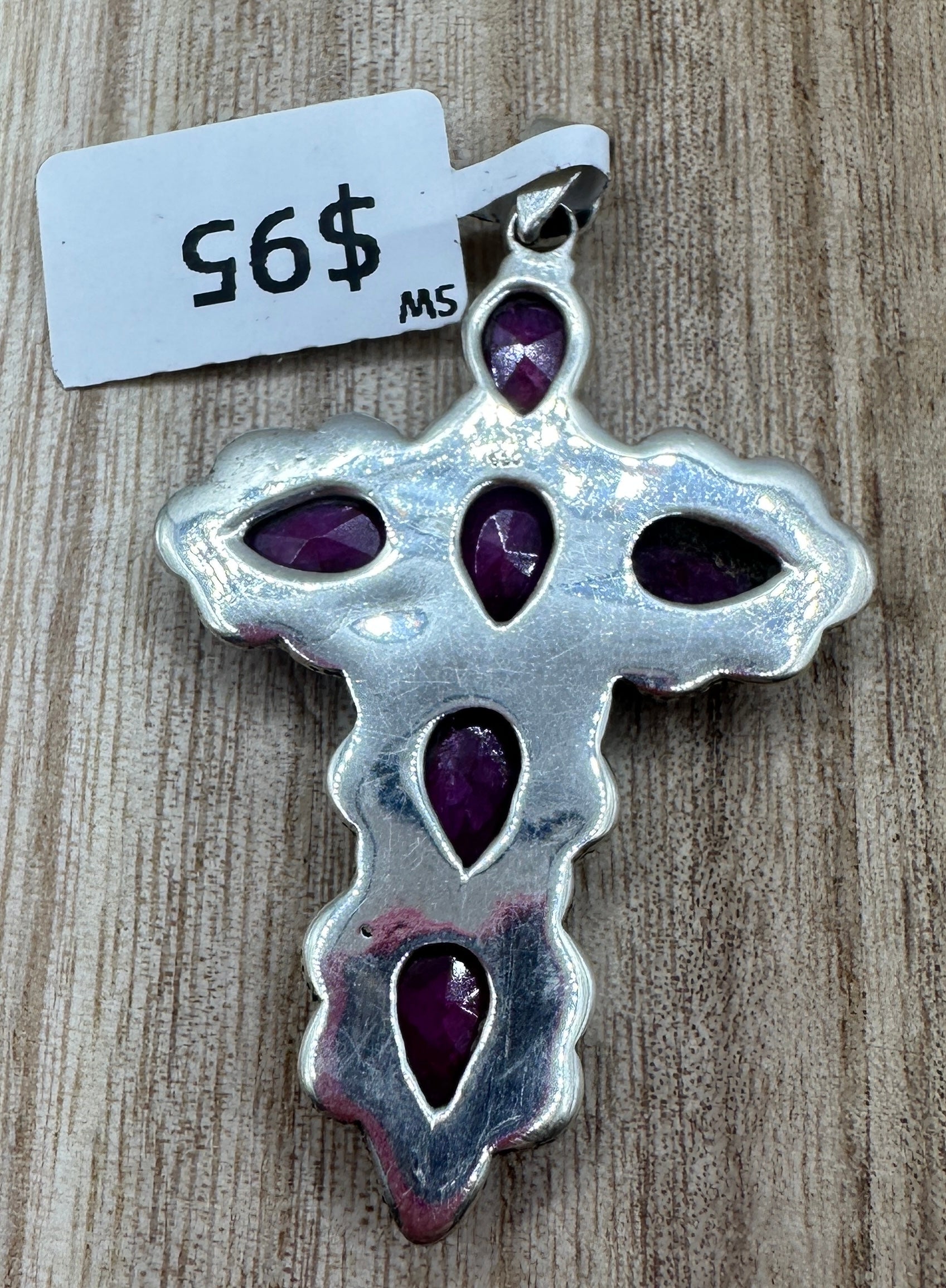 Ruby Cross Pendant