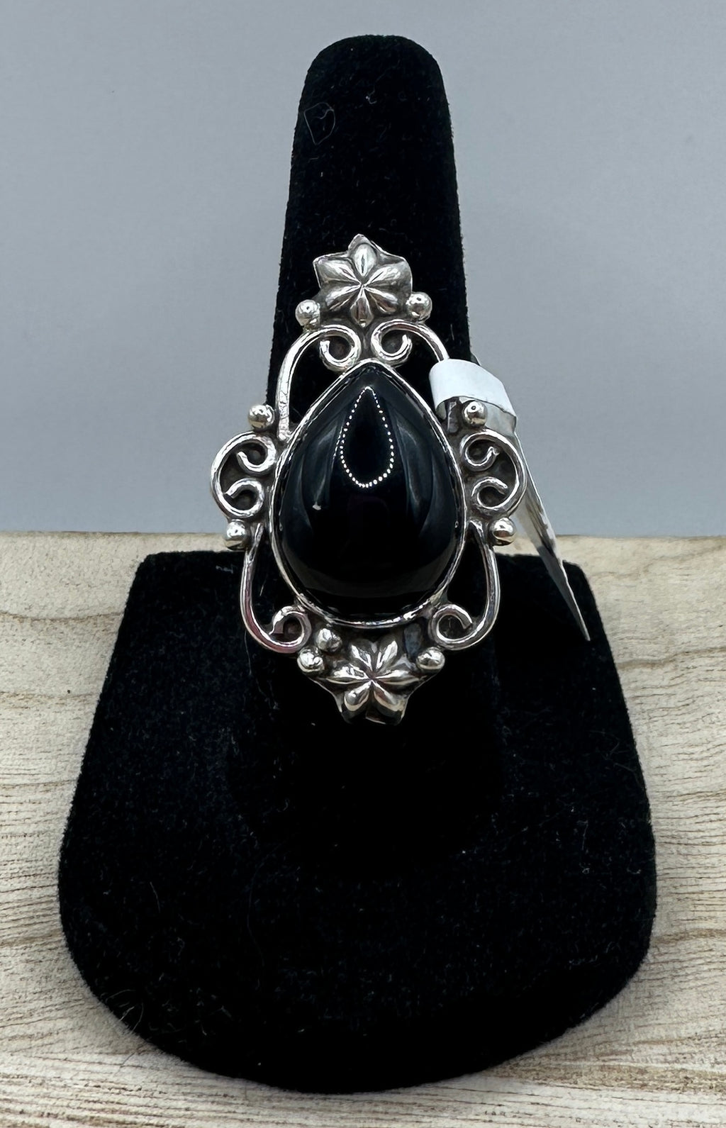 Black Onyx Adjustable Ring