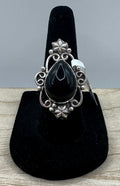 Black Onyx Adjustable Ring