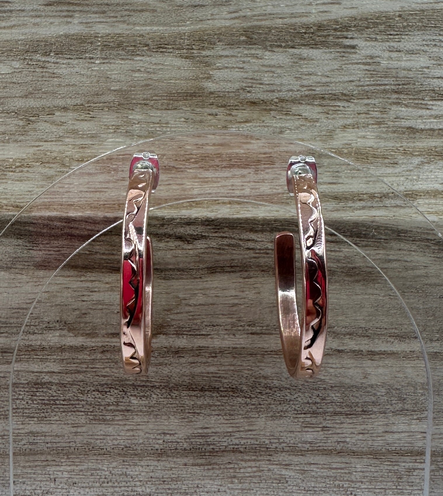 Navajo Handmade Copper Hoops
