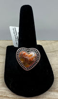Spiny Oyster Turquoise Heart Ring Size 9
