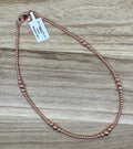 Graduated Copper Peals Necklace 16in
