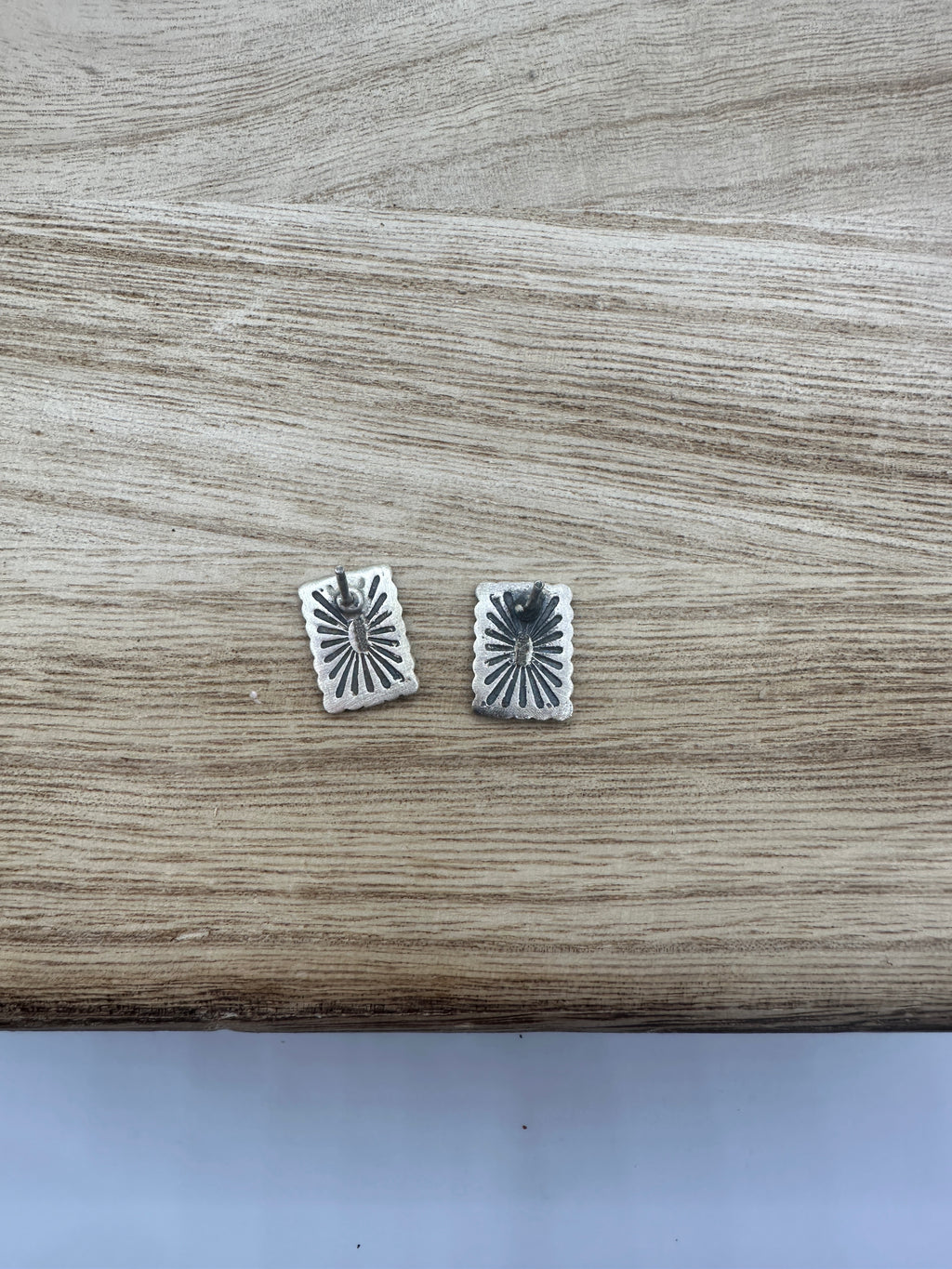 Silver Rectangle Studs