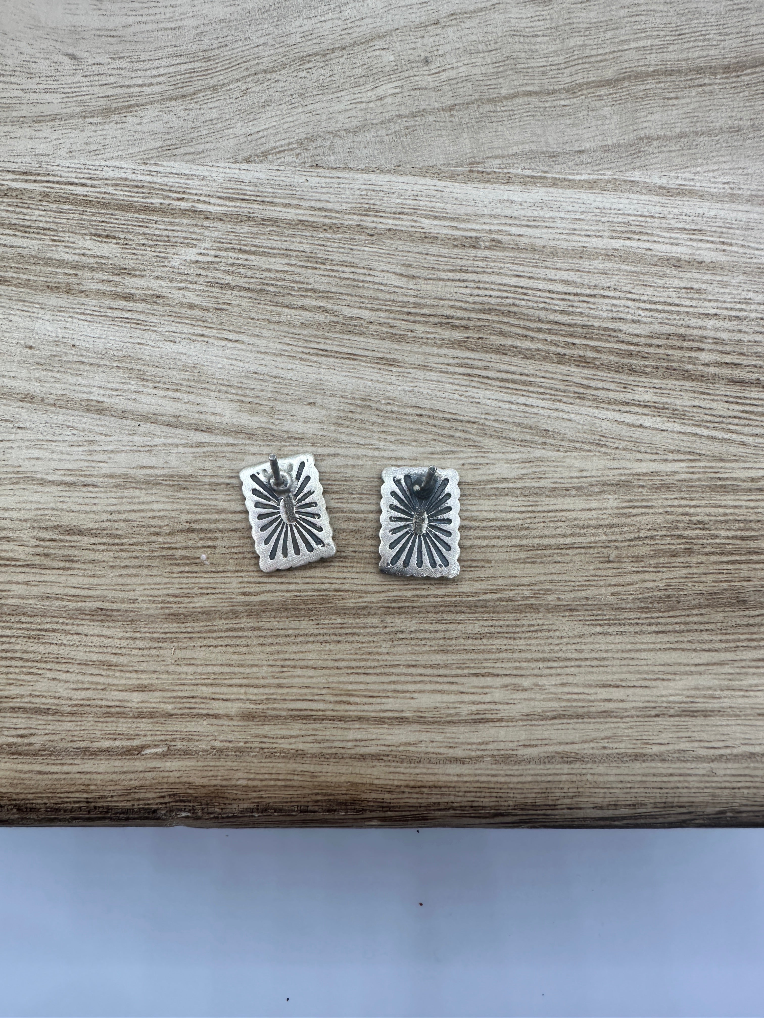 Silver Rectangle Studs