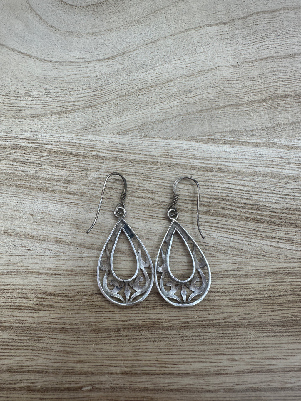 Silver Tear Drop Dangles