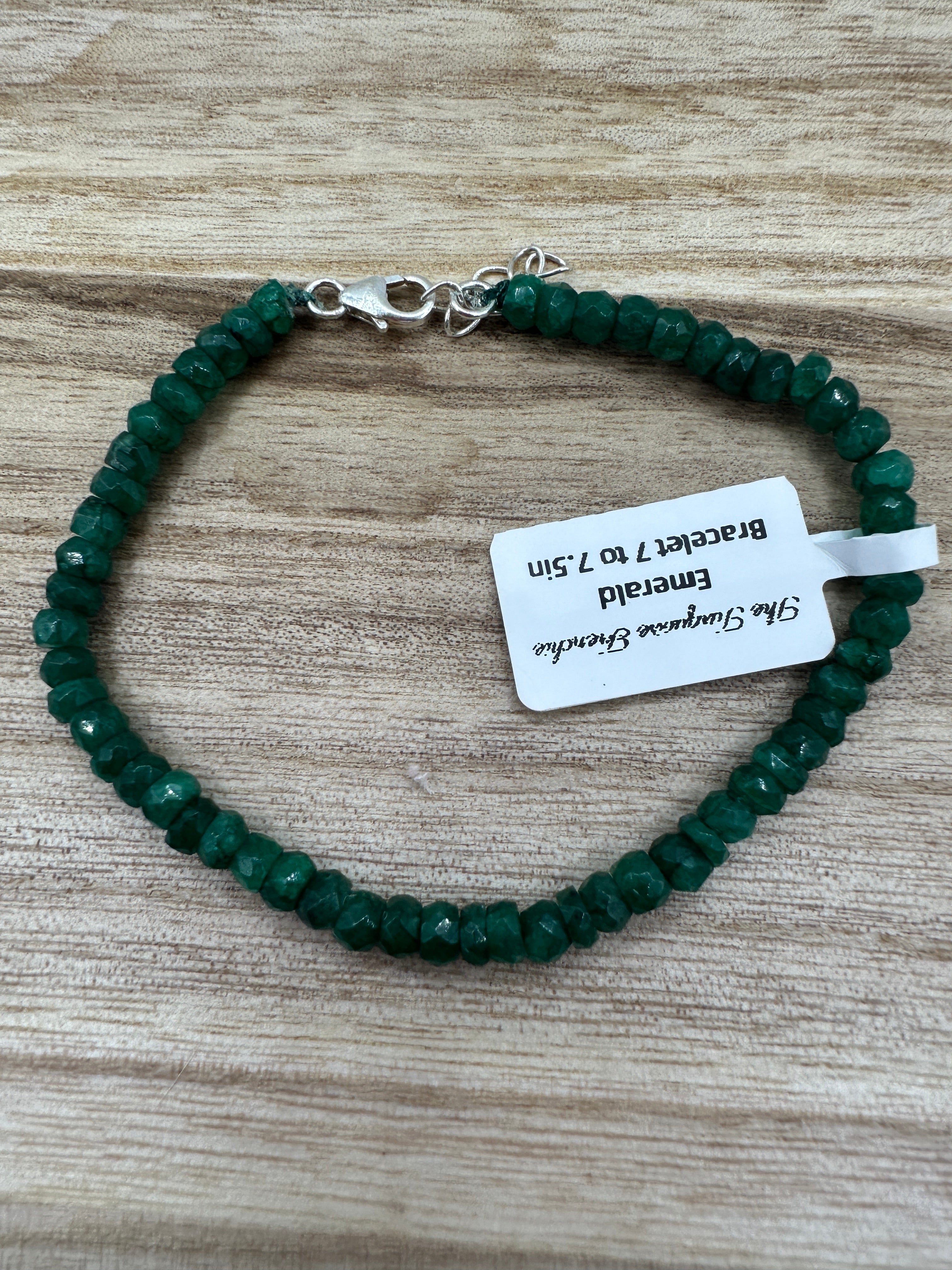 Emerald Bracelet 7-7.5in