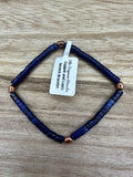 Copper and Lapis Lazuli Stretch Bracelet