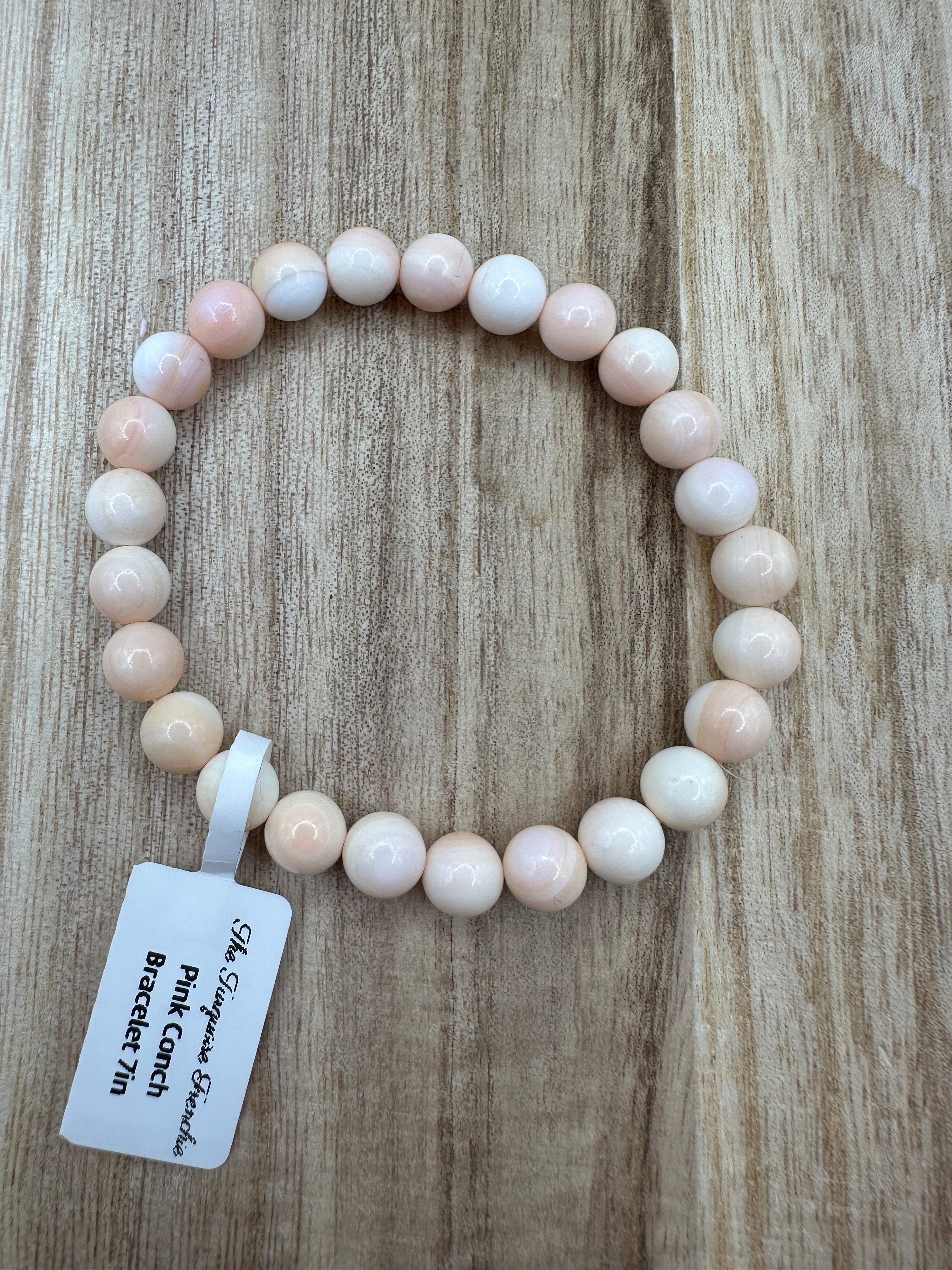 Pink Conch Stretch Bracelet