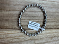 6mm Silver Bead Stretch Bracelet