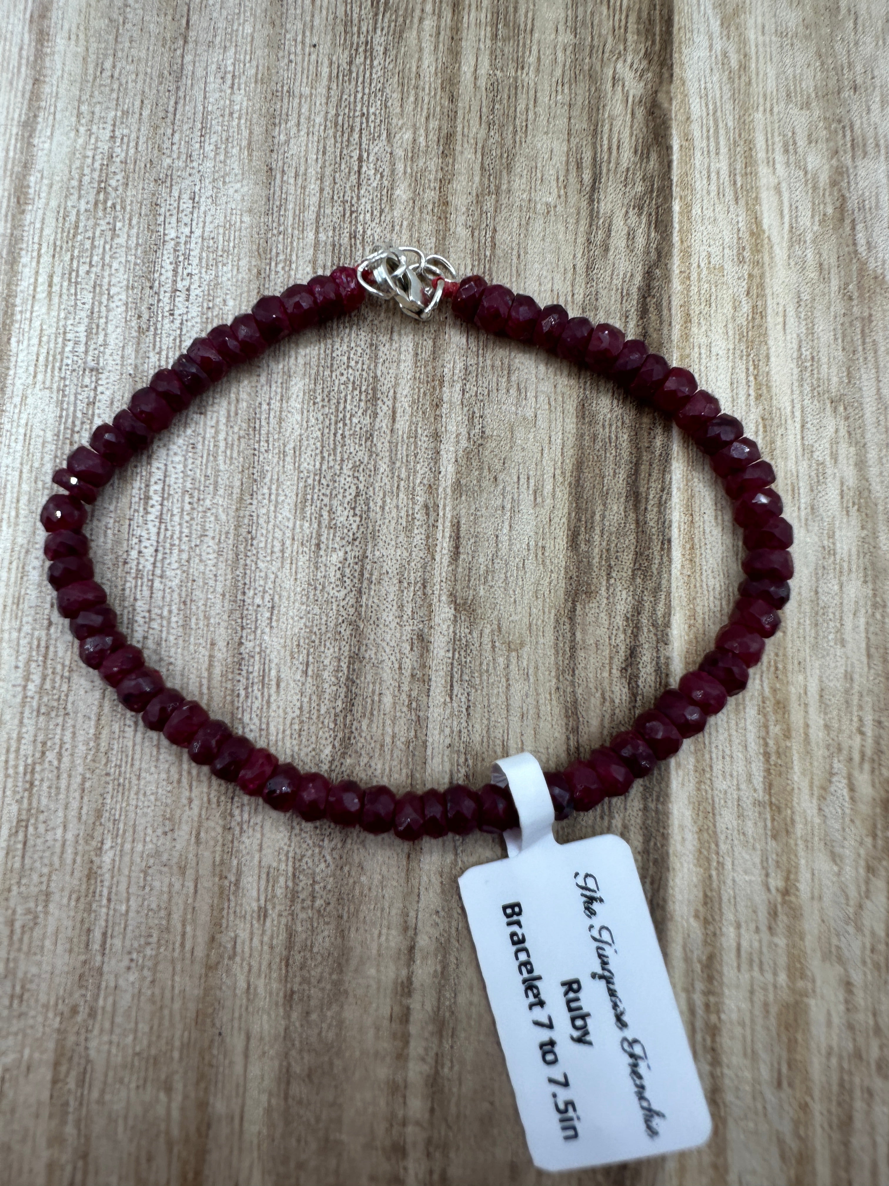 Ruby Bracelet 7-7.5in