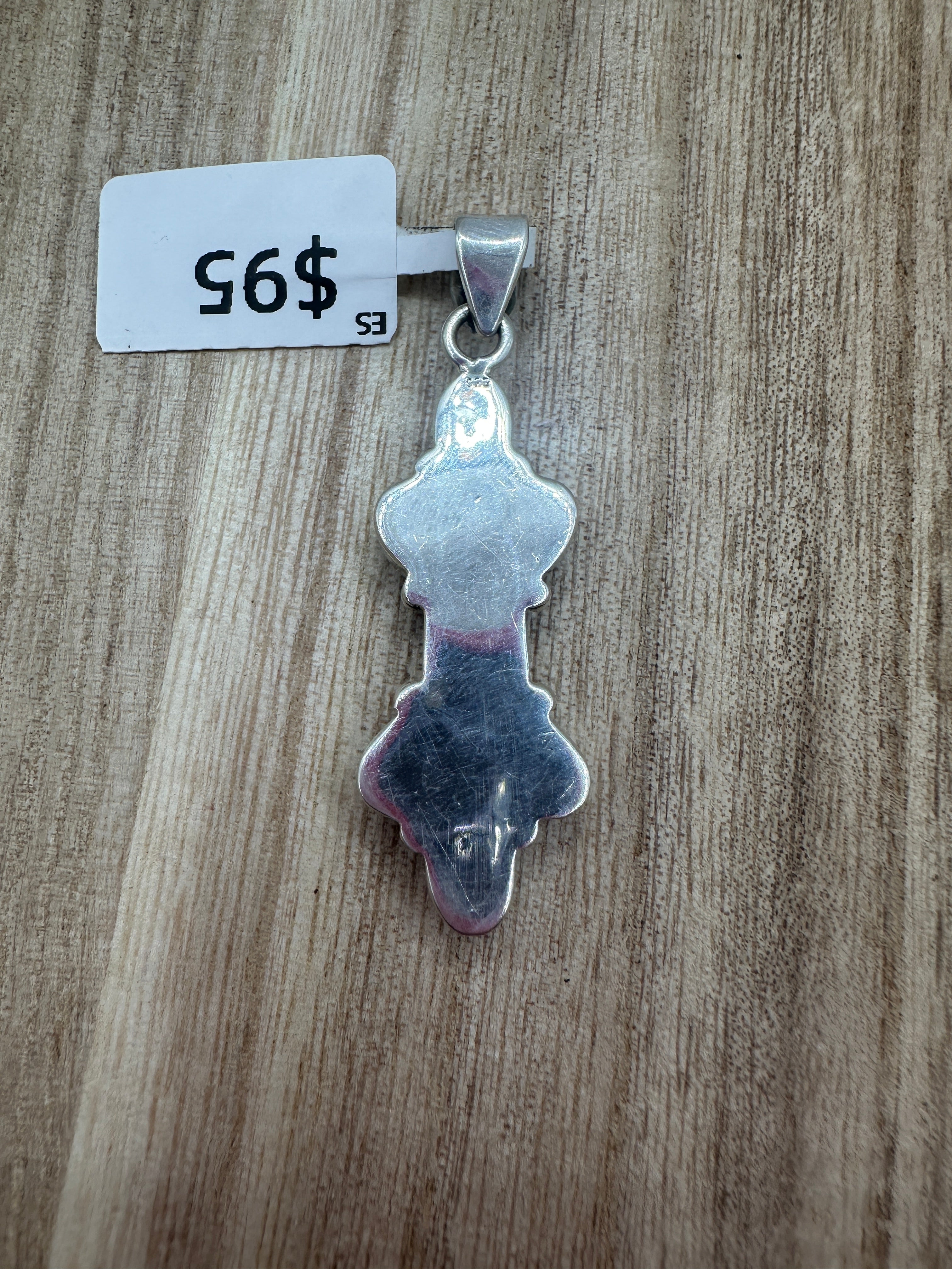 White Buffalo and Lapis Pendant